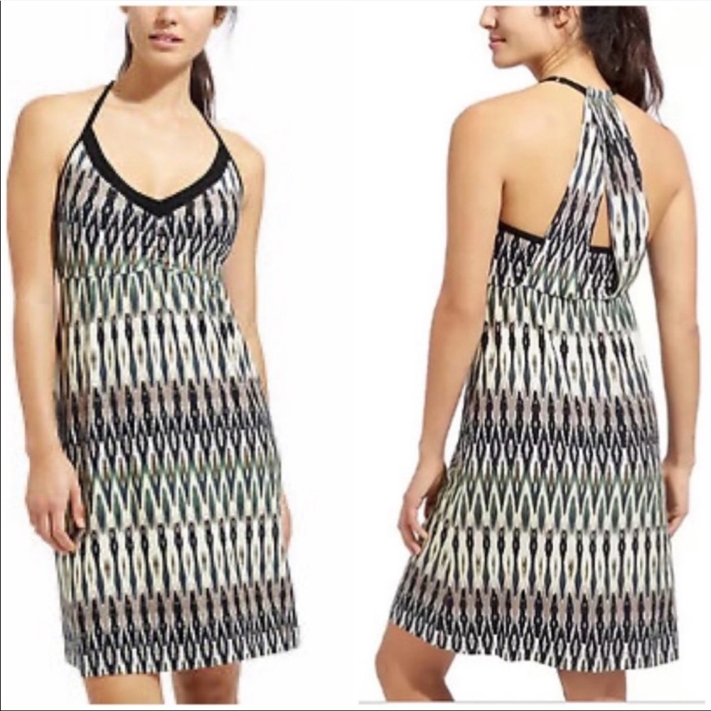 Athleta Printed Restoration Dress Athlesuire Active Summer Vacation XS Soft - Picture 1 of 12